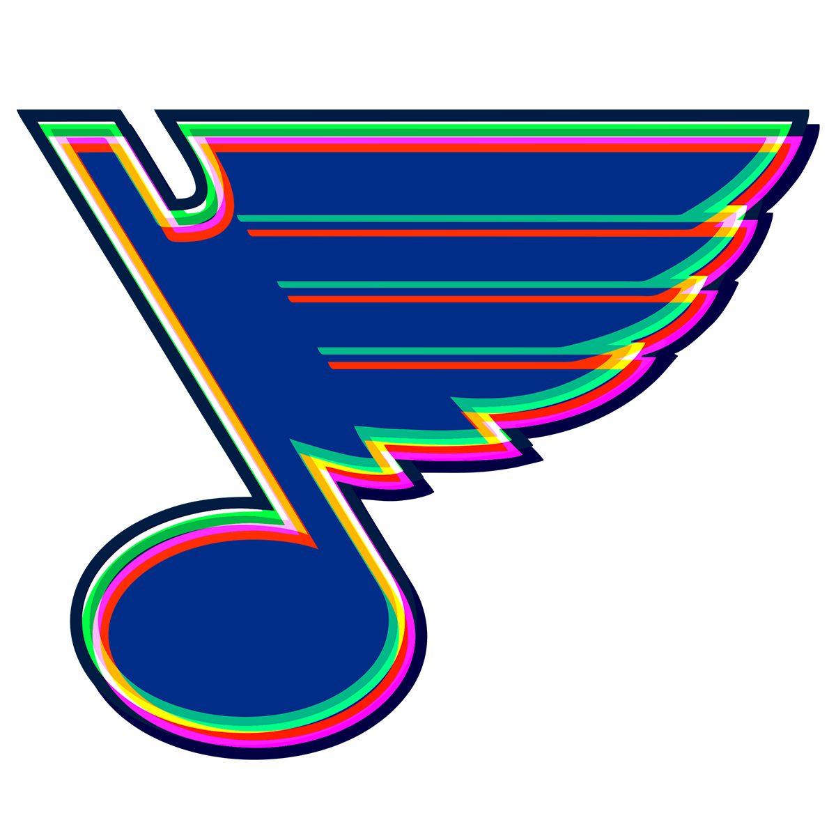 Phantom St. Louis Blues logo vinyl decal